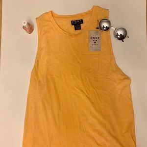 yellow tank top